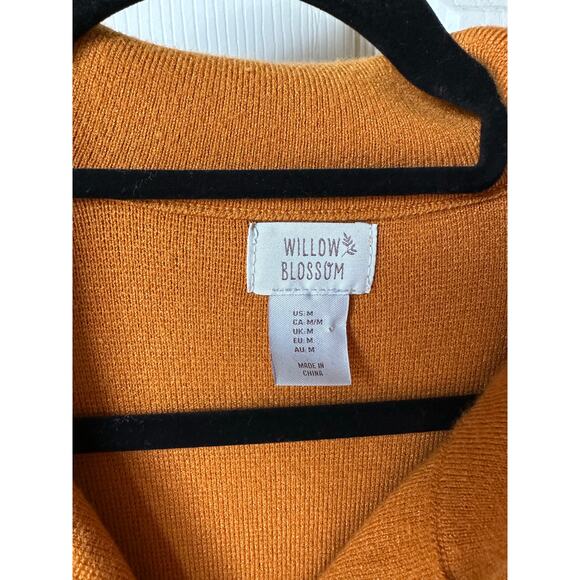 Willow Blossom Burnt Orange Button-Up Shacket Size M - Picture 3 of 6